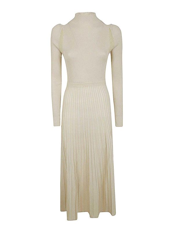 Pinko Robe Au Genou - Blanc