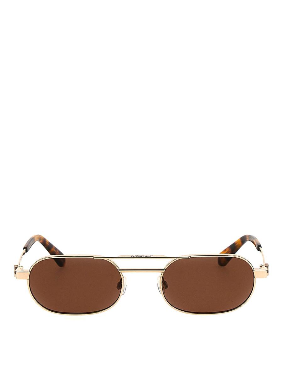 Off-White Lunettes De Soleil - Or