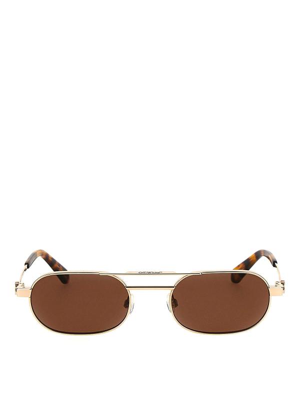 Off-White Lunettes De Soleil - Or
