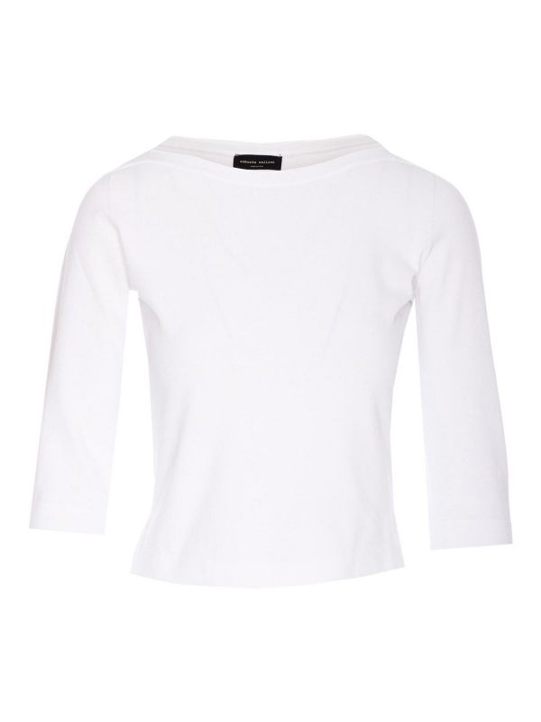 Roberto Collina Pull Col Rond - Blanc