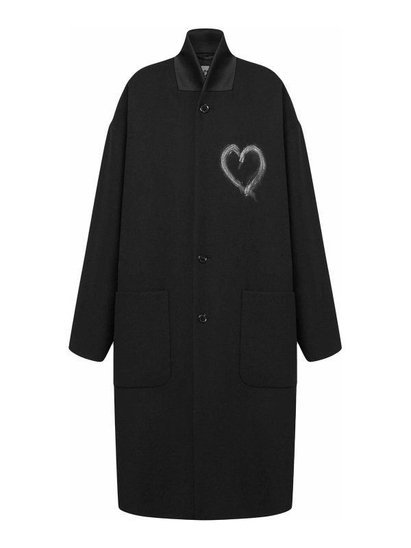 Moschino Manteau Court - Noir