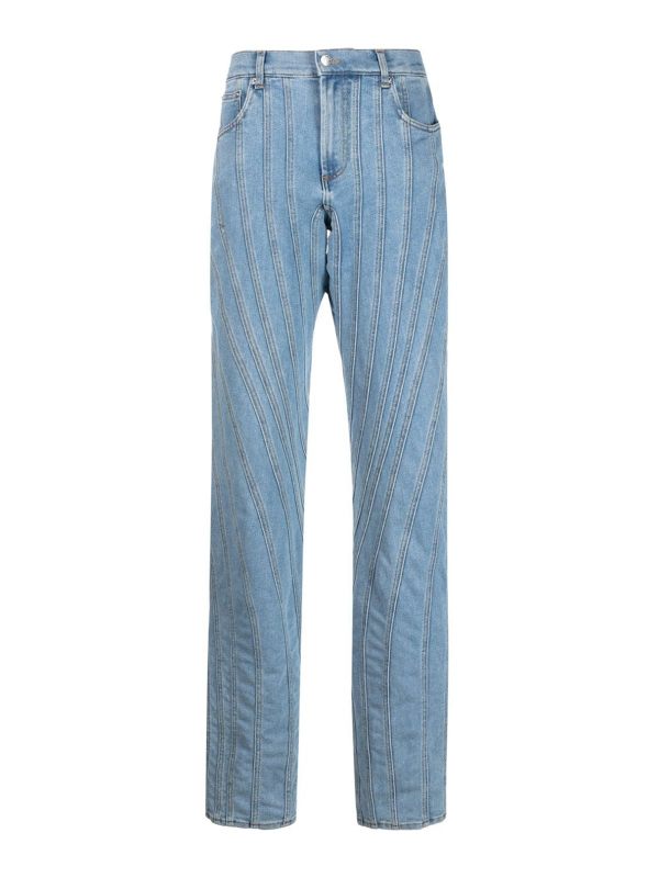 Mugler Jean Bootcut - Bleu