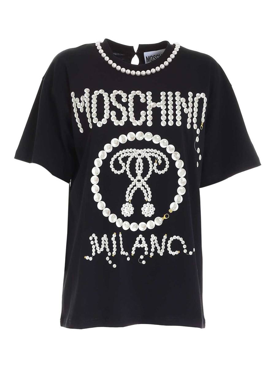Moschino Pearls Double Question Mark - Noir