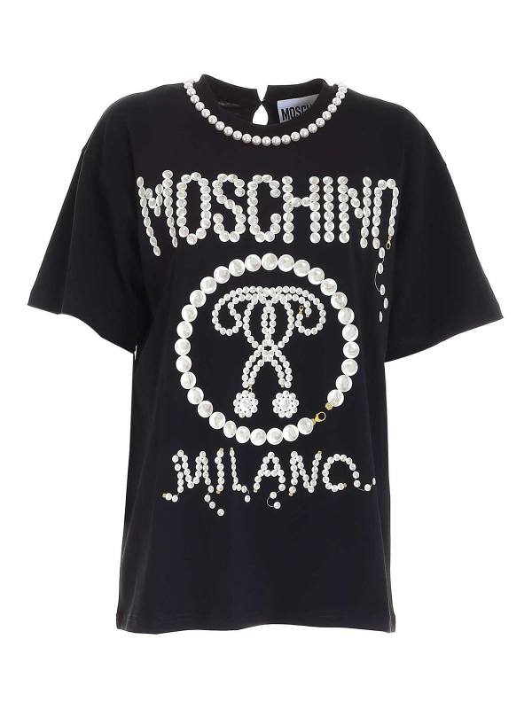 Moschino Pearls Double Question Mark - Noir