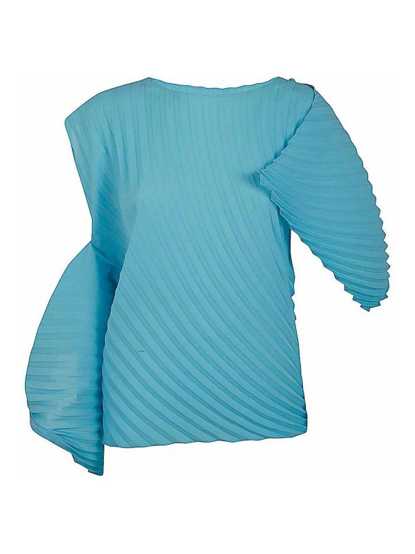 Pleats Please Issey Miyake Chemise - Bleu