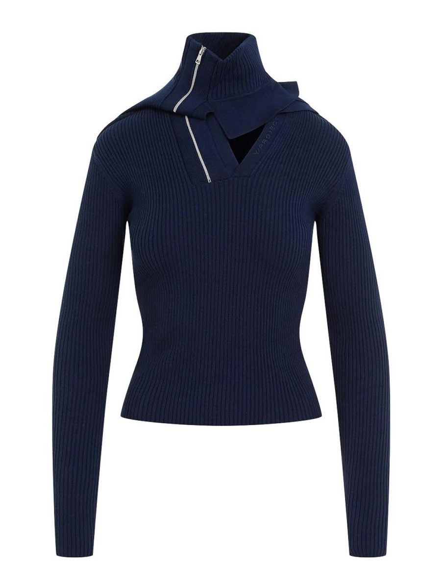 Y/Project Pull Col Rond - Bleu Foncé