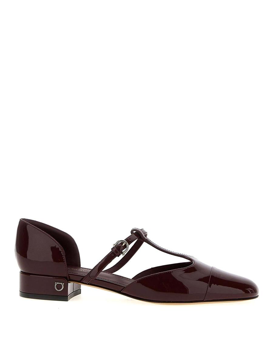 Salvatore Ferragamo Ballerines - Rouge Brun