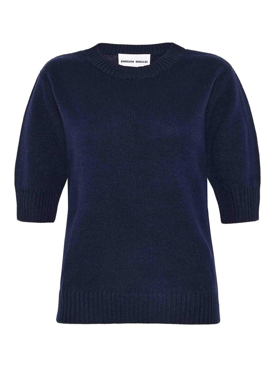 Emerson Renaldi Pull Col Rond - Bleu Foncé