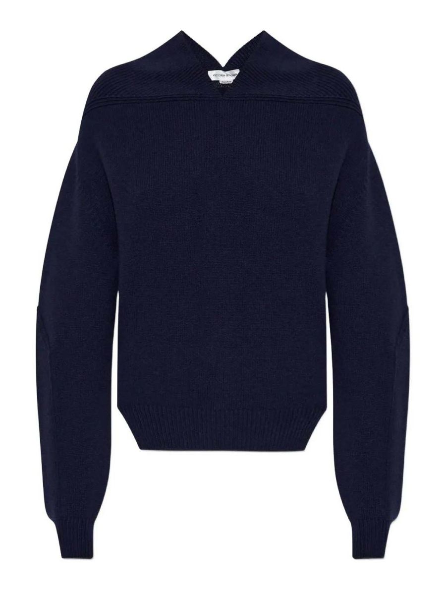 Victoria Beckham Pull Col Rond - Bleu