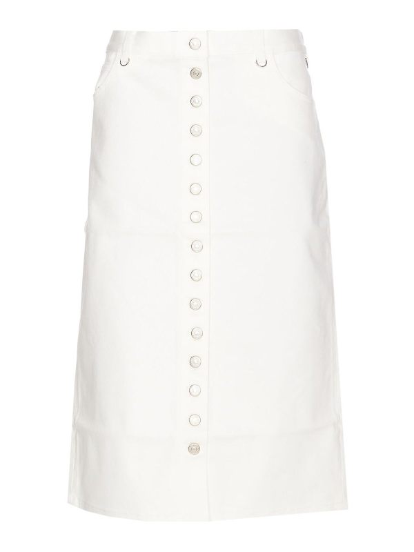 Courreges Jupe Midi - Blanc
