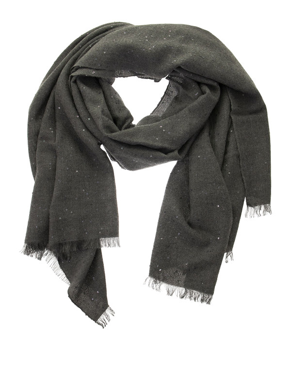 Brunello Cucinelli Écharpe - Gris Foncé