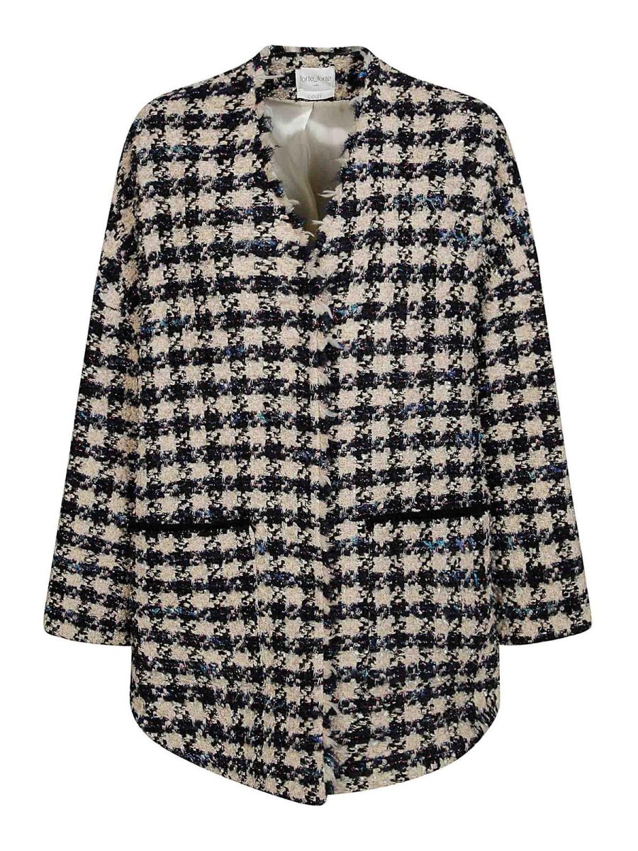 Forte Forte Manteau Court - Gris