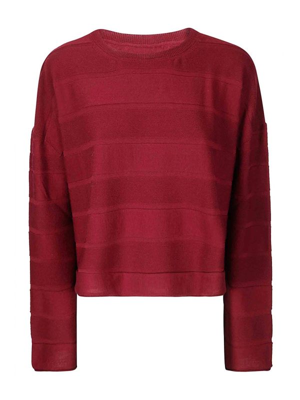 Archiviob Pull Col Rond - Rouge Brun