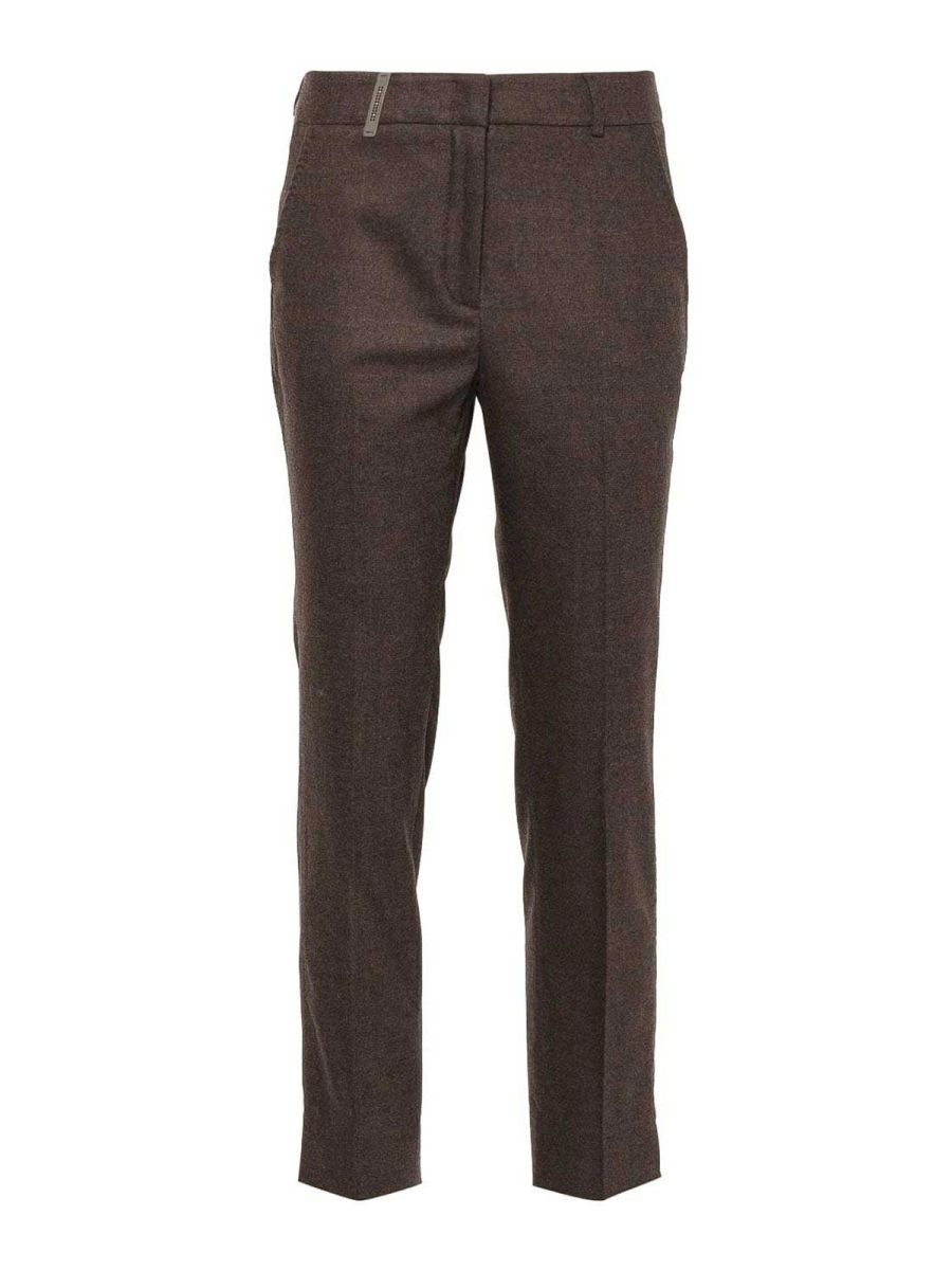 Peserico Pantalons Décontractés - Marron