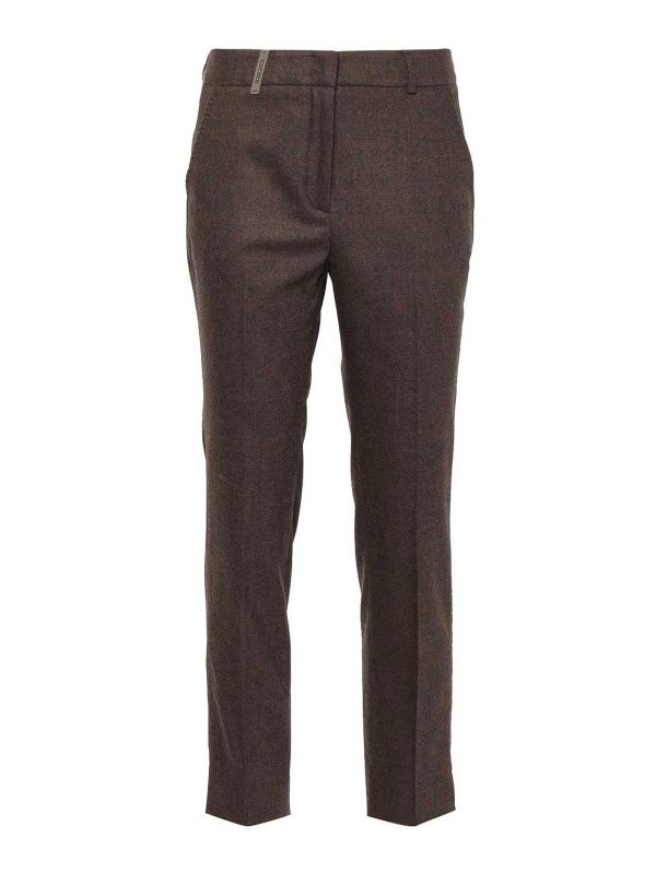 Peserico Pantalons Décontractés - Marron