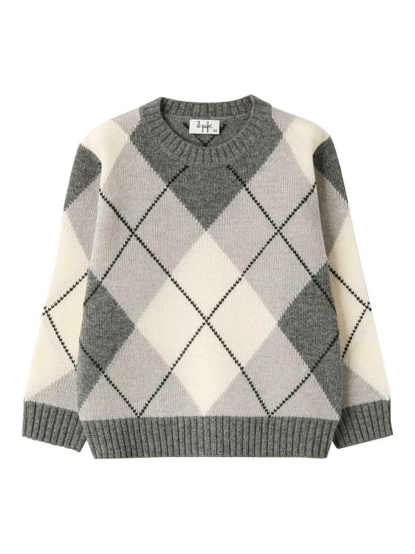Il Gufo Pull Col Bateau - Gris