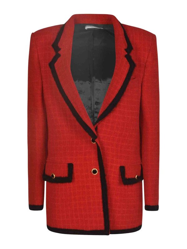 Alessandra Rich Manteau Court - Rouge