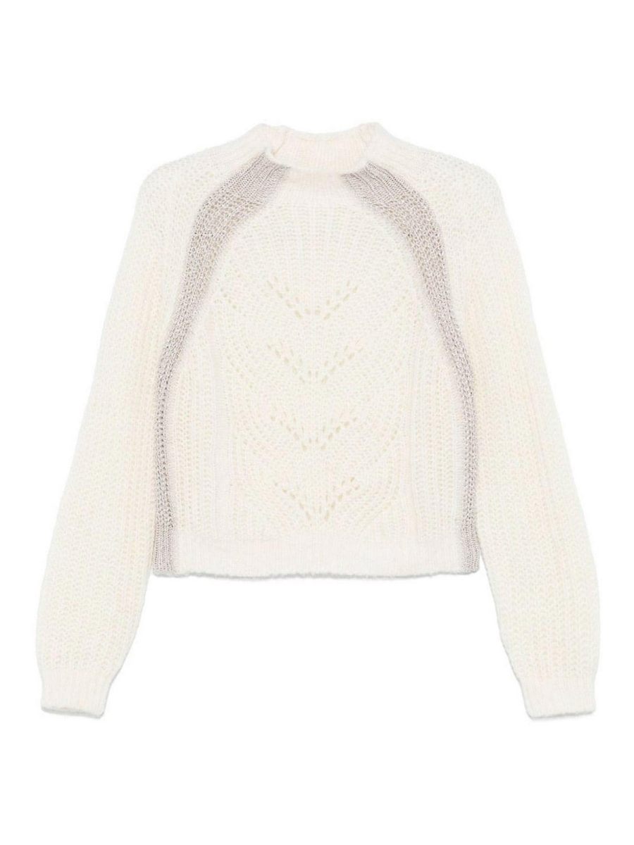 Liu Jo Pull Col Rond - Blanc