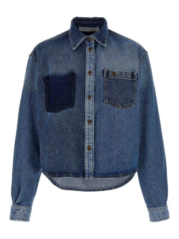 Philosophy di Lorenzo Serafini Chemise - Bleu