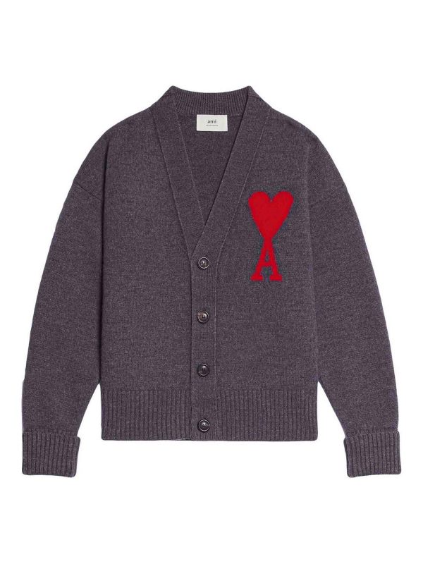 Ami Paris Cardigan - Gris