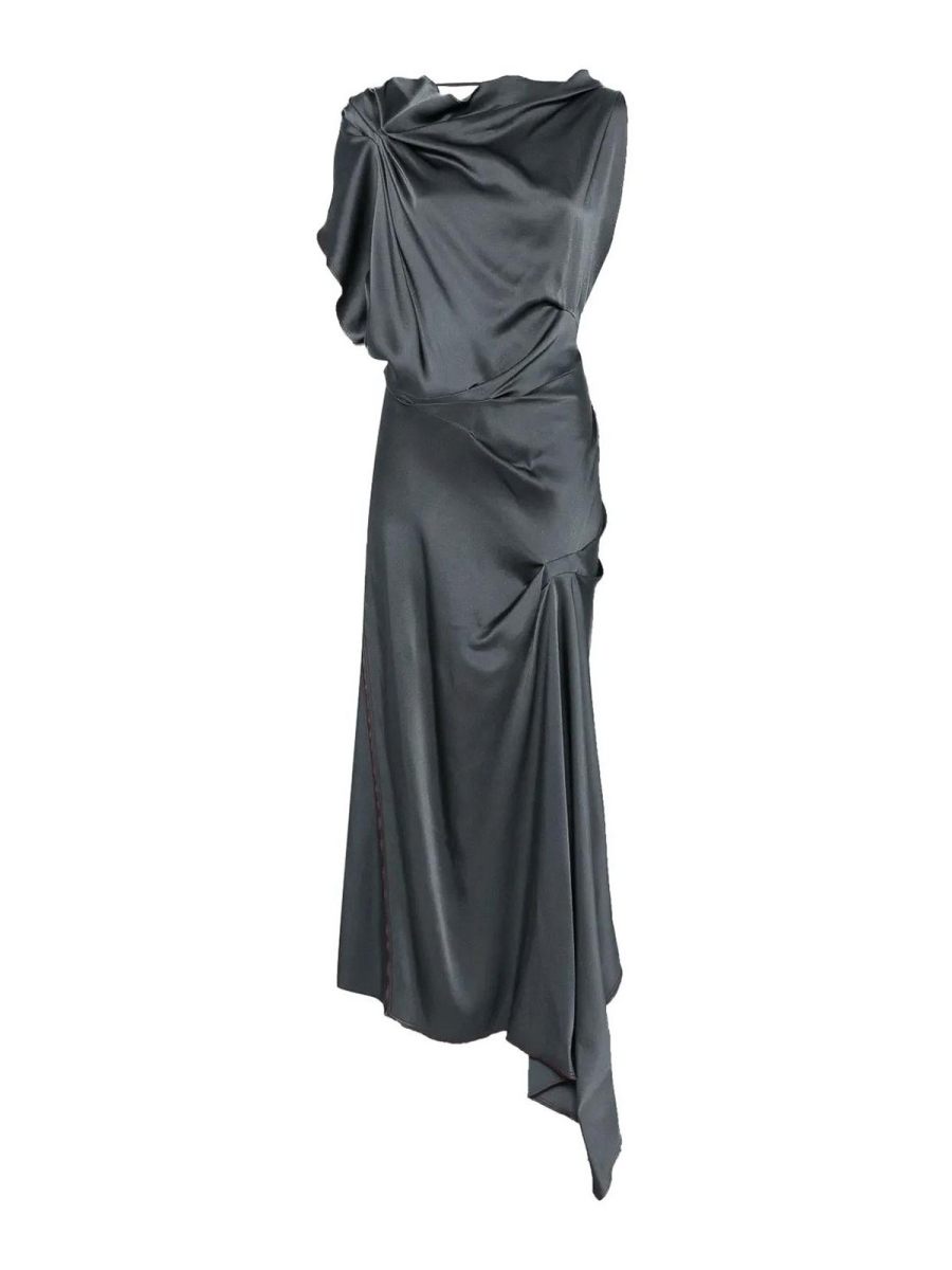 Victoria Beckham Robe Au Genou - Gris