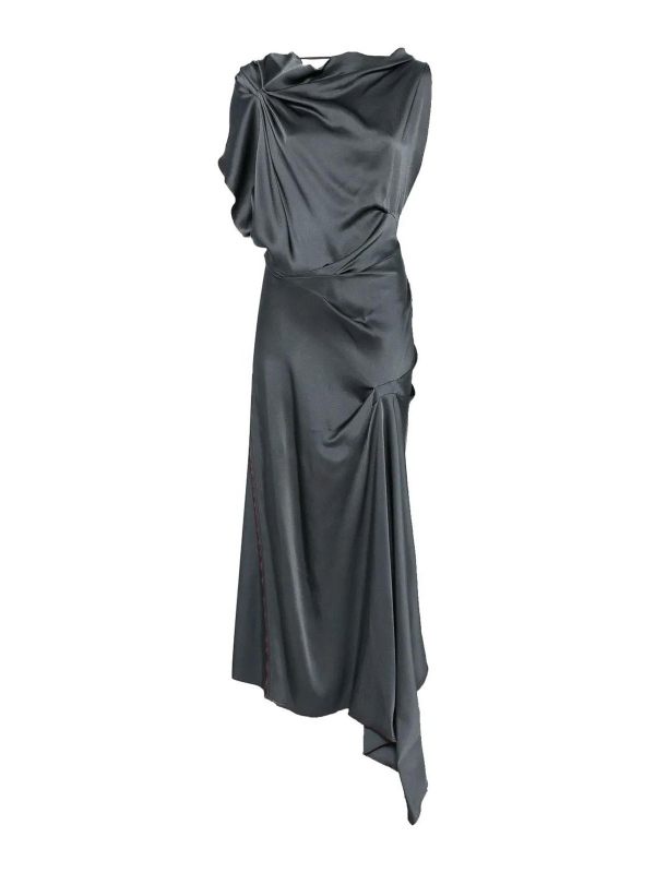 Victoria Beckham Robe Au Genou - Gris