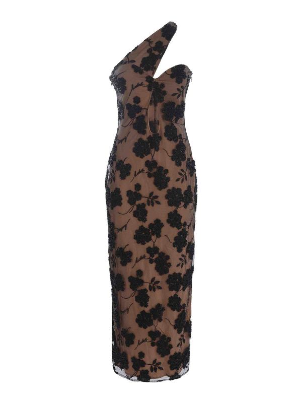 Rotate Birger Christensen Maxi Robe - Noir
