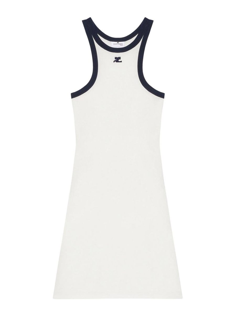 Courreges Pull Col Rond - Blanc
