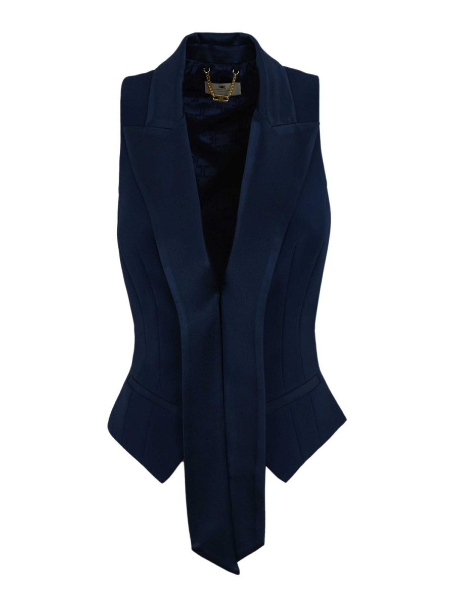 Elisabetta Franchi Gilet - Bleu