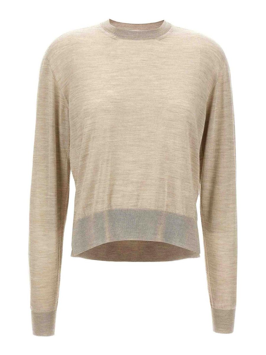 Jil Sander Pull Col Rond - Beige