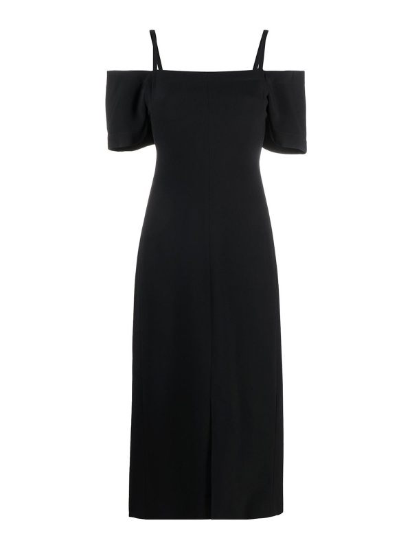 Victoria Beckham Robe Au Genou - Noir