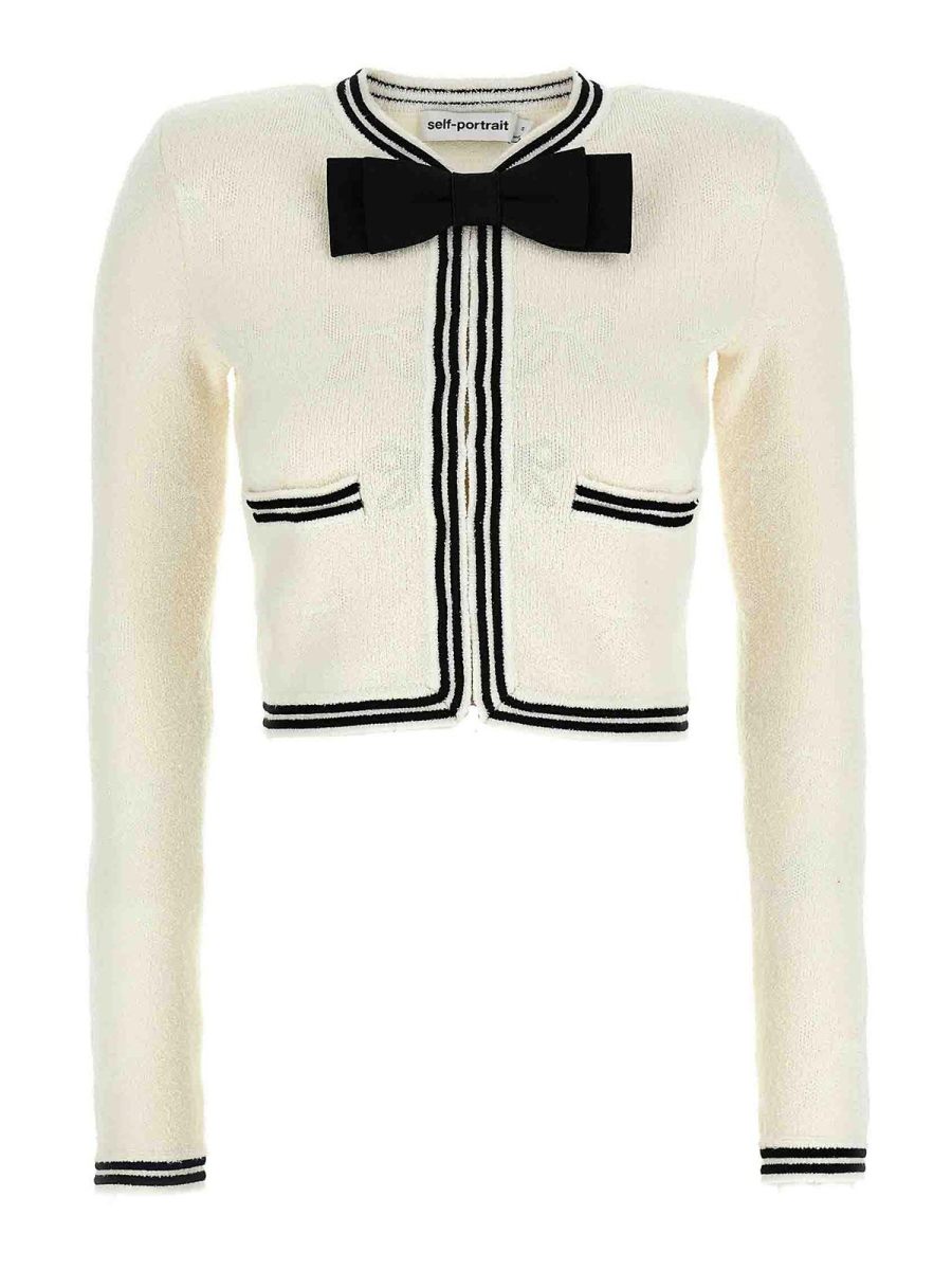 Self Portrait Cardigan - Blanc