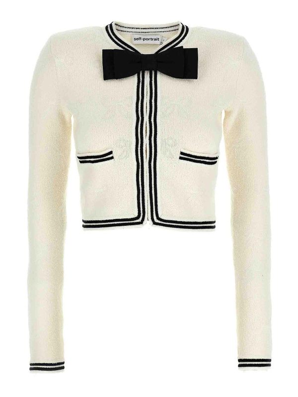Self Portrait Cardigan - Blanc
