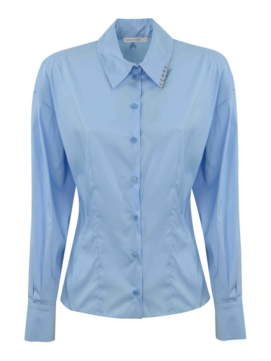 Patrizia Pepe Chemise - Bleu Clair