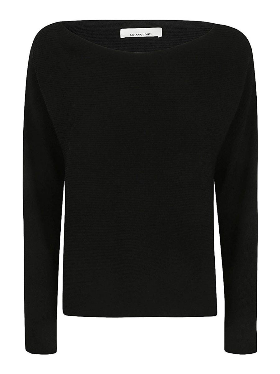 Liviana Conti Pull Col Rond - Noir