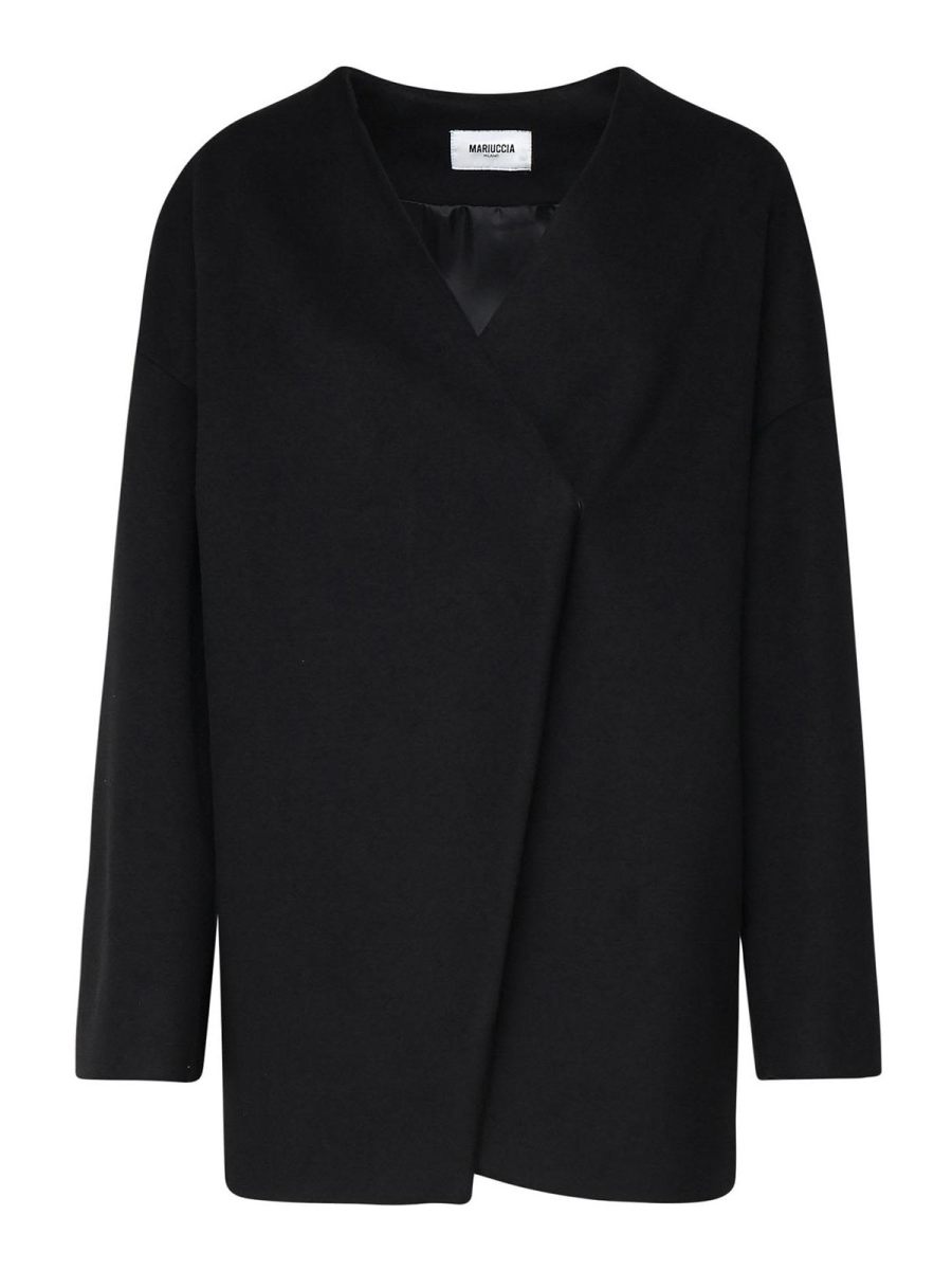 Mariuccia Manteau Court - Noir