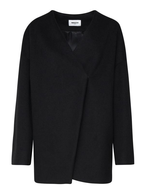 Mariuccia Manteau Court - Noir