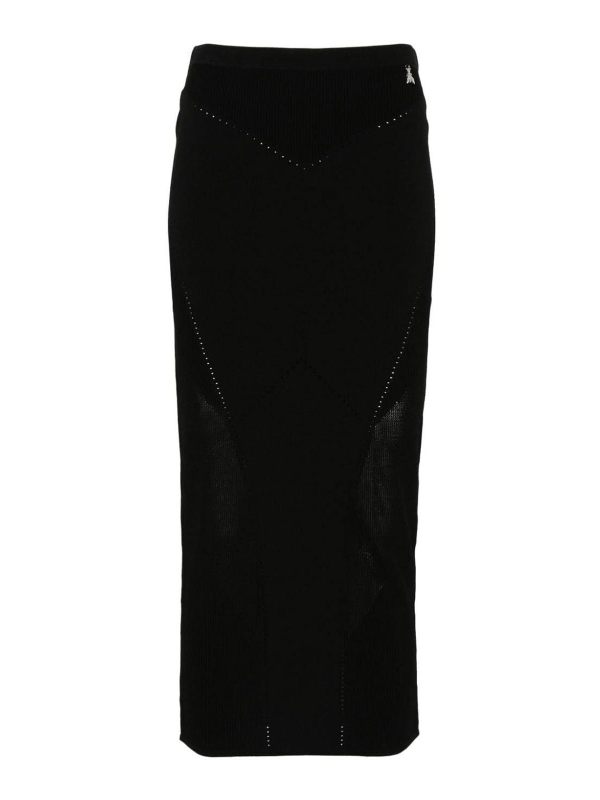Patrizia Pepe Jupe Midi - Noir