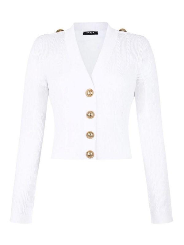 Balmain Cardigan - Blanc