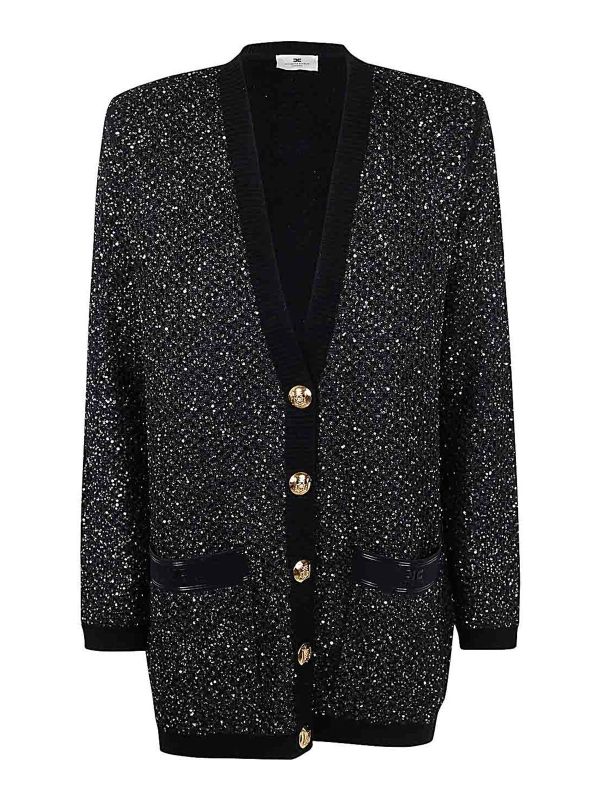 Elisabetta Franchi Pull Col Rond - Noir