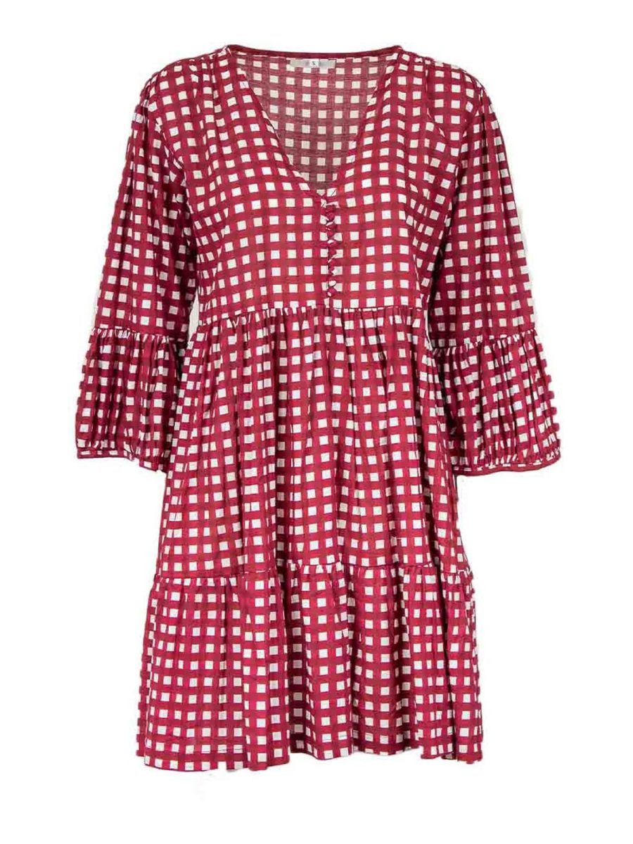 ElleBlue Robe Au Genou - Rouge Brun