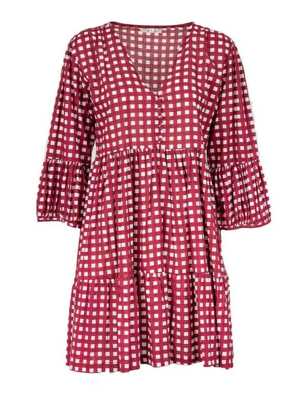 ElleBlue Robe Au Genou - Rouge Brun