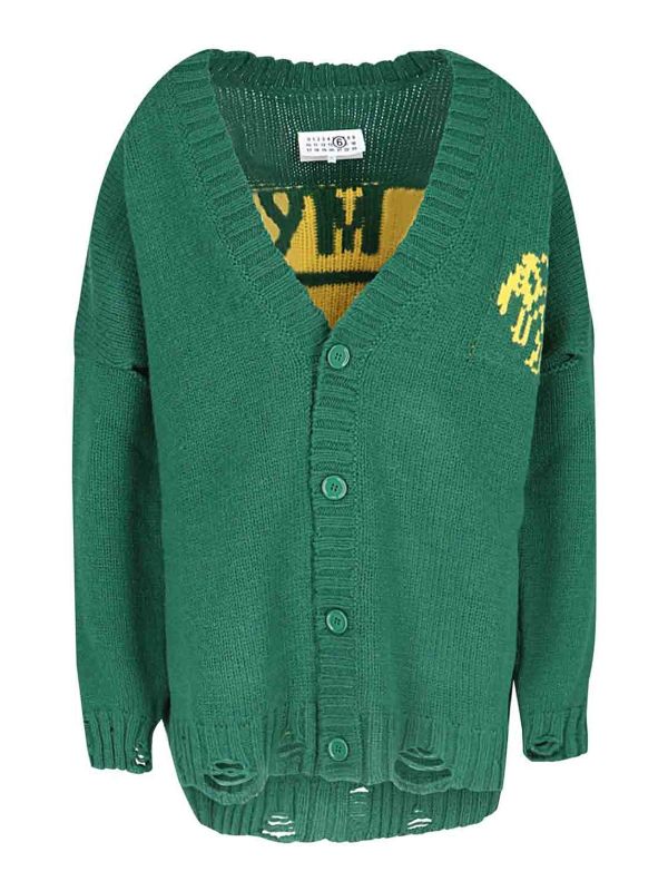 MM6 Maison Margiela Cardigan - Vert
