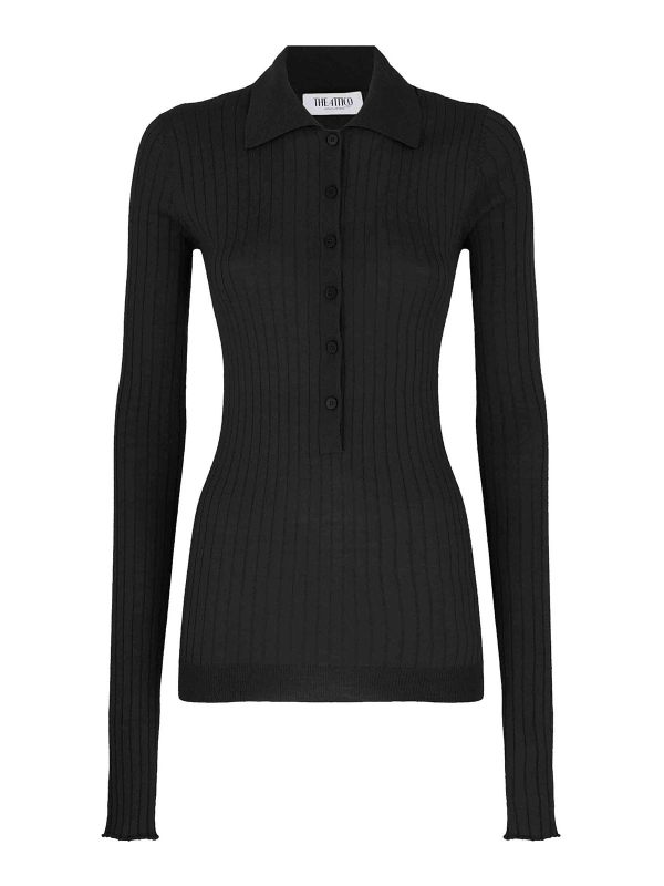 The Attico Pull Col Bateau - Noir