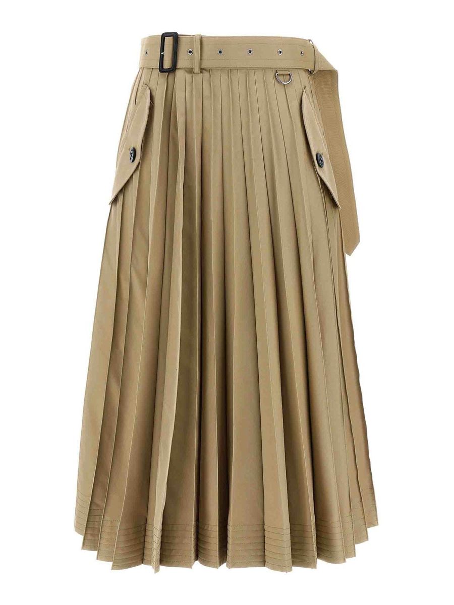 Sacai Jupe Longue - Beige