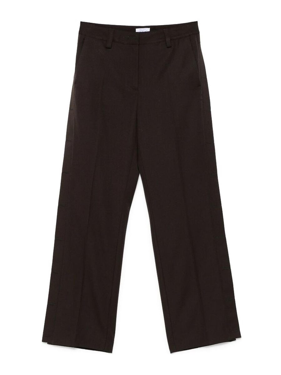 Off-White Pantalons Décontractés - Marron