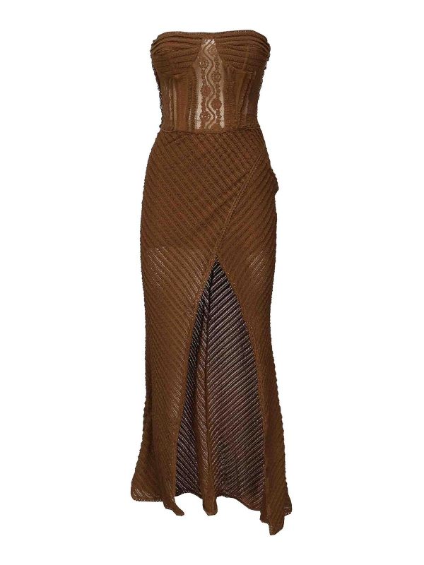 Charo Ruiz Maxi Robe - Marron