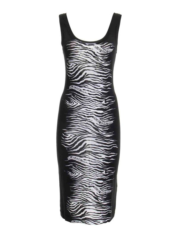 Versace Jeans Couture Robe Au Genou - Noir