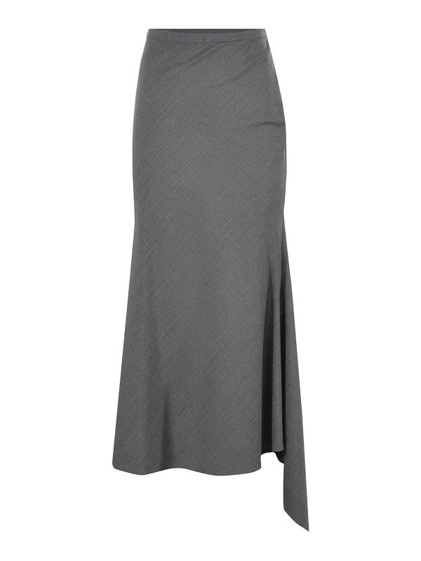 Philosophy di Lorenzo Serafini Jupe Midi - Gris