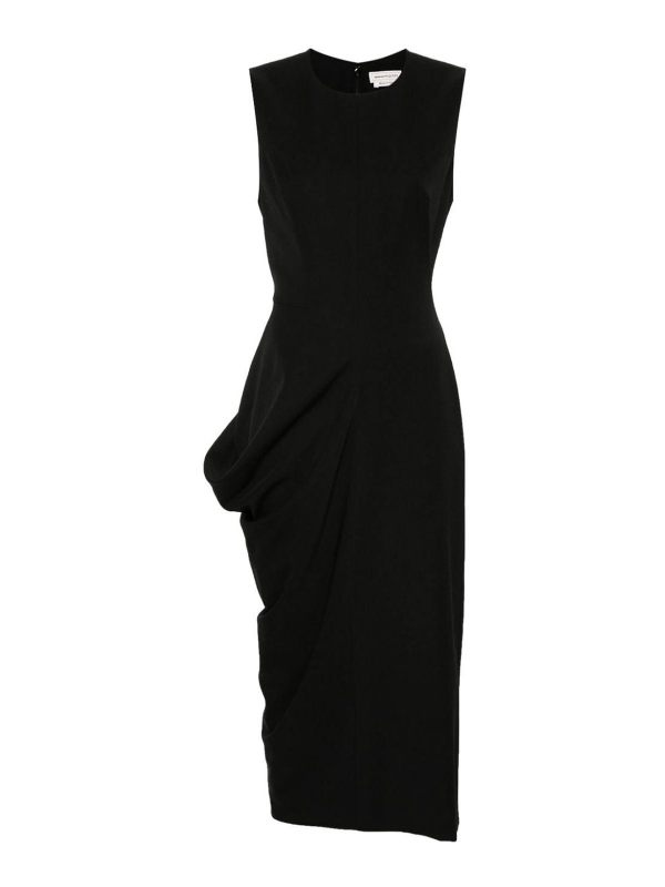 Alexander Mcqueen Robe Au Genou - Noir